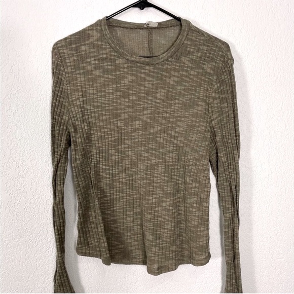 NWOT Free People Intimately FP Ribbed Scoopneck Top in Heathered Green size XL - Picture 5 of 9